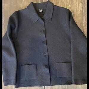 Eileen Fisher Wool Button Up Light Weight Jacket Sweater